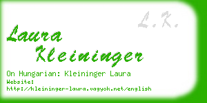 laura kleininger business card